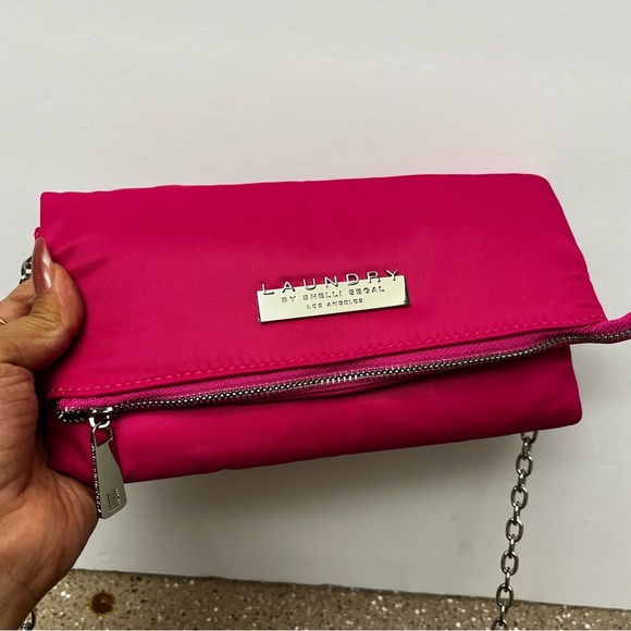 Laundry by Shelli Segal Crossbody Bag, Hot Pink Pre loved like New - Picture 1 of 8